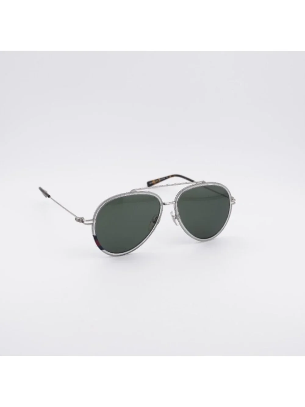 Gucci GG1981S 005 Sunglasses Transparent Grey/Silver Aviator Frame, Grey Lenses
